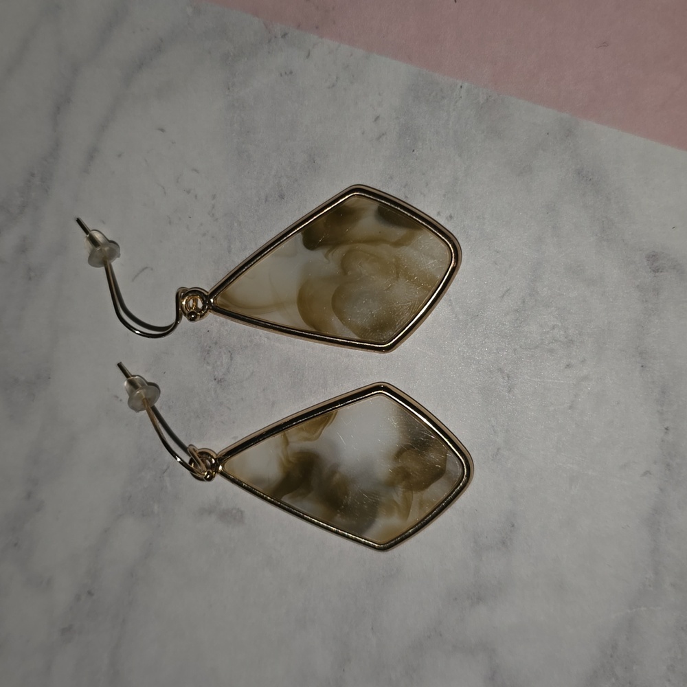 Acrylic Gold Earring